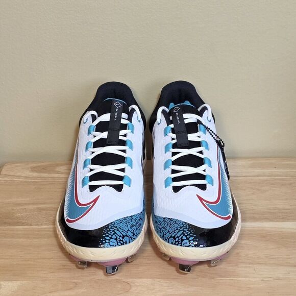 Nike RBI x Alpha Huarache Elite 4 Low White Teal MCS Cleats FZ7345-103 Mens 12.5 main image 6